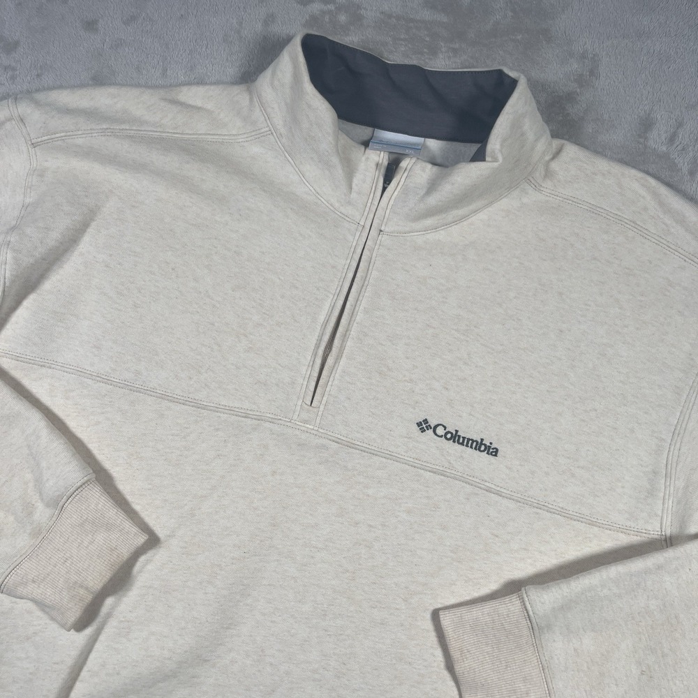 Columbia Walnut Canyon 1/4 Zip Fleece Lined Pullover Mens XXL Beige‎ Outdoors